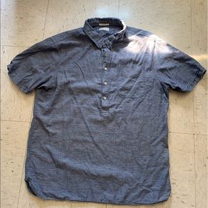 All Saints half button top short sleeve